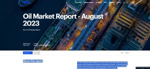 IEA Global Energy Market Report August 2023