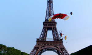 Weird: Man Jumps Off Eiffel Tower