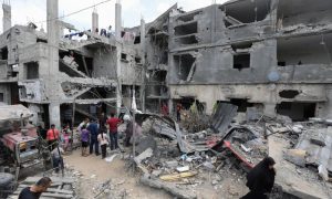 Gaza City, Israeli, Bombardment, Palestinians, Markets, Mosques, University, Buildings, Airstrikes, Interior Ministry, Salons, Shops,