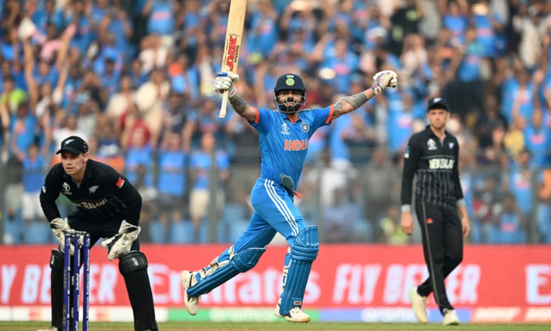 India Set 398-Run Target for New Zealand With Kohli Breaking Tendulkar's Record