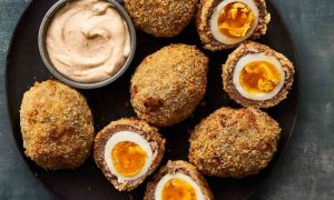 Britain, Scotch Eggs, Home, Savory, Delights, Flavorful, Eggs, Meat, Milk, Flour, Oil, Dish, Vegetarian, Traditional