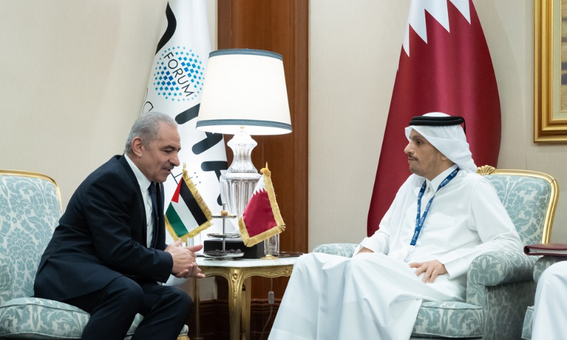 Qatar's PM Holds Talks with Palestinian Counterpart, Reaffirms Commitment to Ceasefire Efforts