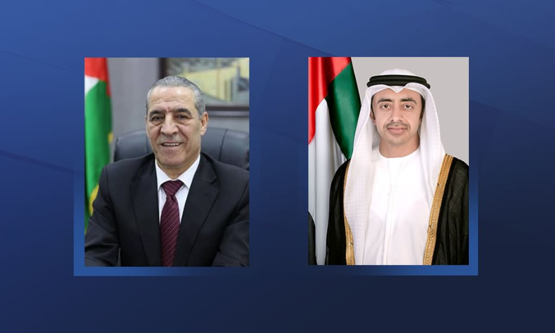 UAE FM, Palestinian Authority Official Discuss Situation in Gaza