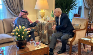 Arab League Secretary-General Meets Saudi Arabia’s Permanent Representative