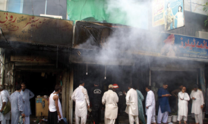Three Shops Gutted as Fire Erupts at Aabpara Market