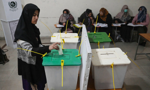 Elections 2024: Pakistanis Cast Their Votes at Polling Station