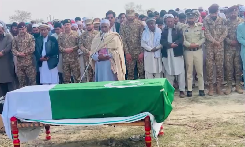 Pakistan Armys Martyred Officers Soldiers Laid to Rest with Full Military Honour