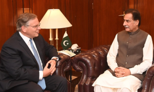 US Ambassador Donald Blome, Speaker Ayaz Sadiq Discuss Parliamentary Cooperation