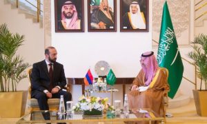 Armenian Foreign Minister, Ararat Mirzoyan, Saudi Foreign Minister, Prince Faisal bin Farhan,