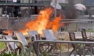 Man Sets Self Ablaze Outside Court Where Trump Jury Was Selected