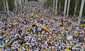 Thousands Protest Against President Petro in Medellin