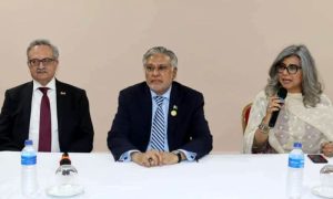 Dar interacts with Pakistani Community in Gambia