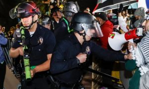 Police and Pro-Palestinian Protesters Face-off at UCLA in Campus Unrest Over Gaza